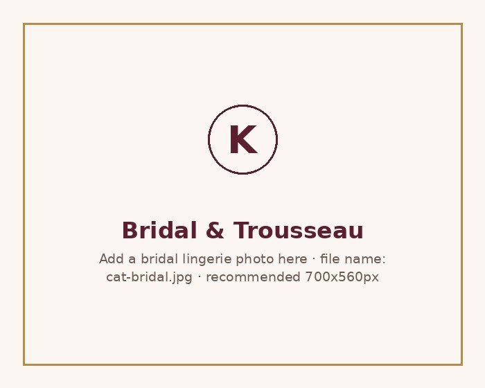 Bridal and trousseau lingerie at Kwality Stores