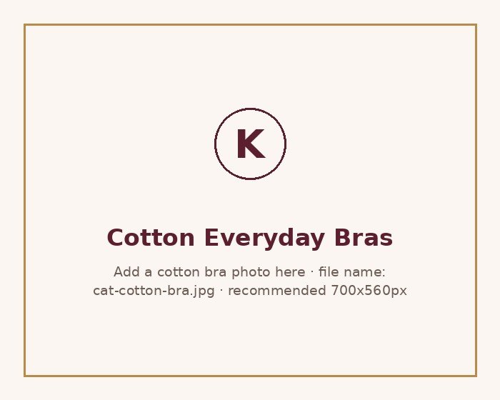 Cotton everyday bras at Kwality Stores